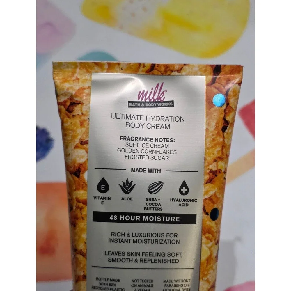 Bath & Body Works Milk Bar Cereal Milk Soft Serve Body Cream 8oz New Ultra RARE
